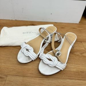 Alexandre Birman white sandals with small block heel size 7.5